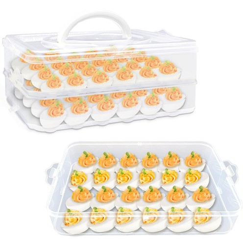 Layer deviled egg carrier - 2-layer,